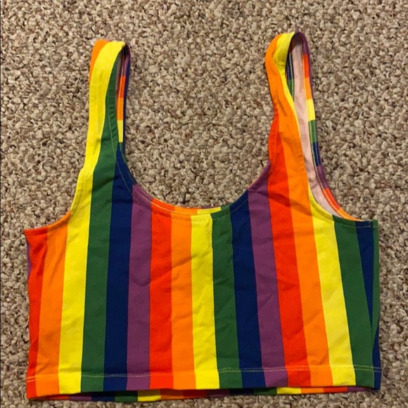 H&M rainbow crop top - Picture 2 of 3